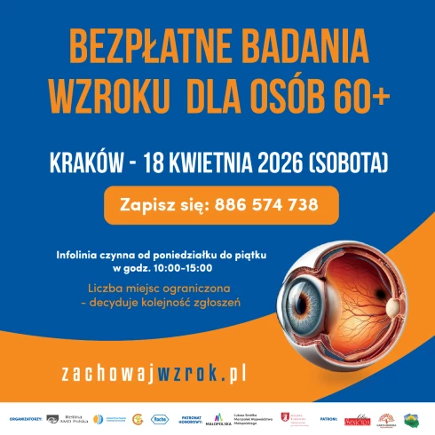 Bezpłatne badania wzroku dla seniorów w Krakowie